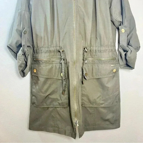 Kenneth Cole Women’s Anorak Olive Green Utility Jacket Size Medium - Picture 3 of 16